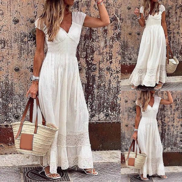 casual dresses women's stylish lace sleeveless white sundresses ruched long maxi dress see-through vintage high waist vestidos, Black;gray
casual dresses women's stylish lace sleeveless white sundresses ruched long maxi dress see-through vintage high waist vestidos, Black;gray