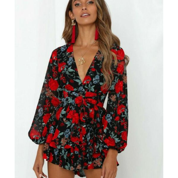 women's jumpsuits & rompers women summer boho beach floral long sleeve v-neck streetwear playsuits romper overalls 2021 fashion, Black;white
women's jumpsuits & rompers women summer boho beach floral long sleeve v-neck streetwear playsuits romper overalls 2021 fashion, Black;white