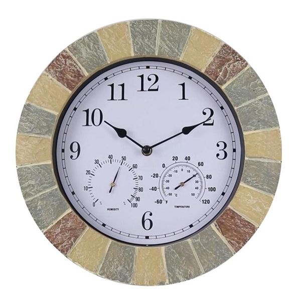 wall clocks hanging clock, with a and hygrometer is perfect for indoor outdoor use, faux-slate(14 inch)
wall clocks hanging clock, with a and hygrometer is perfect for indoor outdoor use, faux-slate(14 inch)
