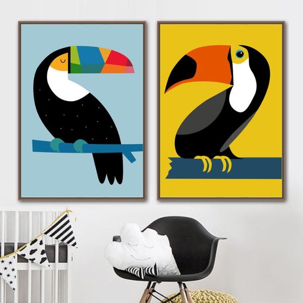 paintings abstract cartoon toucan bird nursery wall art canvas painting nordic posters pictures decor for baby kids room
paintings abstract cartoon toucan bird nursery wall art canvas painting nordic posters pictures decor for baby kids room