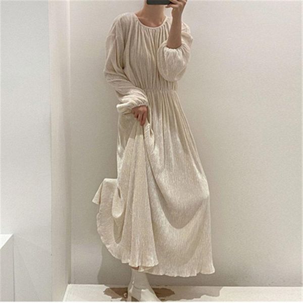 casual dresses vintage high waist pleated corduroy women korean 2021 loose office lady all match fashion long, Black;gray
casual dresses vintage high waist pleated corduroy women korean 2021 loose office lady all match fashion long, Black;gray