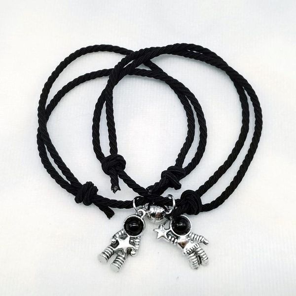 link, chain 2pcs couple creative personality bracelet magnet attract each other men and women charm girl jewelry lover gift, Black 
link, chain 2pcs couple creative personality bracelet magnet attract each other men and women charm girl jewelry lover gift, Black