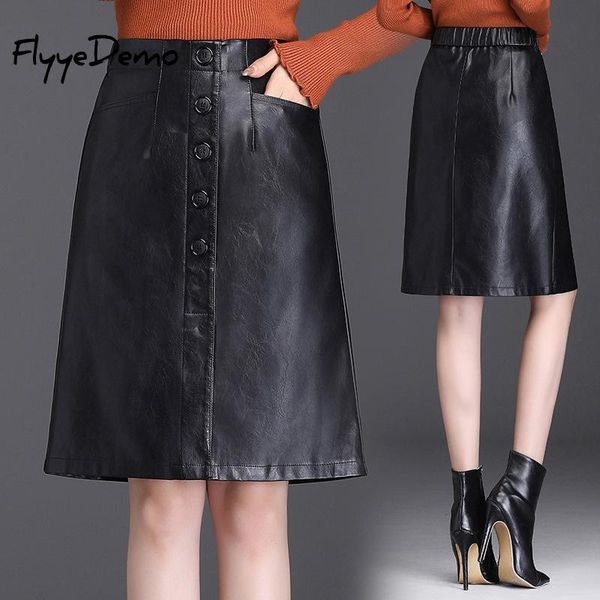 skirts 2021 spring women pu leather elastic high waist pockets a line skirt female knee length plus size, Black
skirts 2021 spring women pu leather elastic high waist pockets a line skirt female knee length plus size, Black