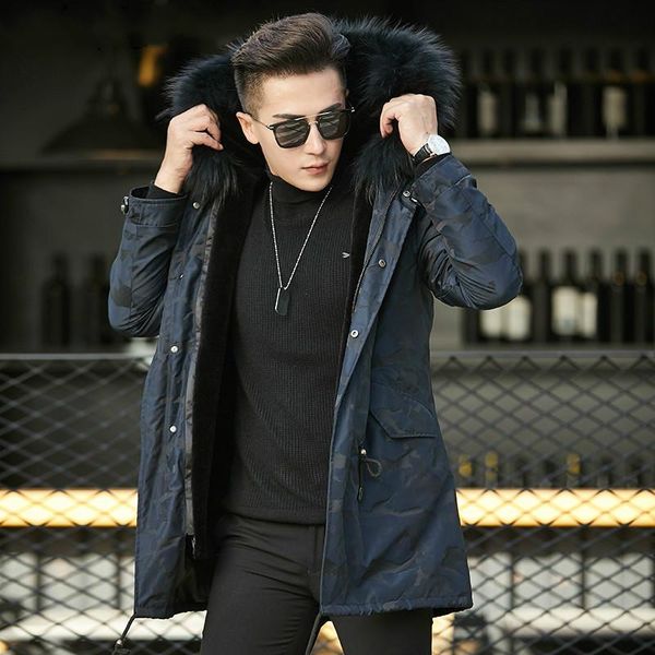 men's leather & faux parka real fur coat men sheep liner winter raccoon collar hooded parkas casaco 1709 yy1361, Black
men's leather & faux parka real fur coat men sheep liner winter raccoon collar hooded parkas casaco 1709 yy1361, Black