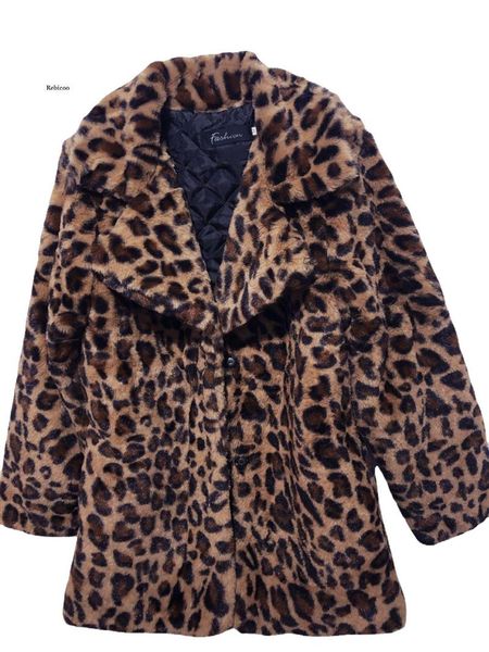 women's fur & faux winter coat women long sleeve lapel collar leopard print woolen thick warm midi fashion plus size 5xl, Black
women's fur & faux winter coat women long sleeve lapel collar leopard print woolen thick warm midi fashion plus size 5xl, Black