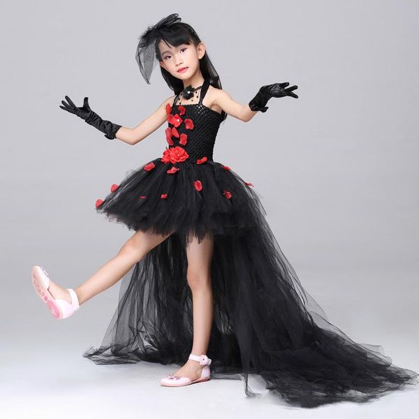 girl's dresses black flower girls party with long tail tulle train vintage red children birthday pograph outfits hat, Red;yellow
girl's dresses black flower girls party with long tail tulle train vintage red children birthday pograph outfits hat, Red;yellow
