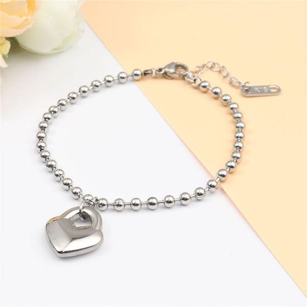 charm bracelets fashion stainless steel silver heart key pendant bead bracelet for women girls jewelry gifts 18cm - 16cm long, 1 piece, Golden;silver
charm bracelets fashion stainless steel silver heart key pendant bead bracelet for women girls jewelry gifts 18cm - 16cm long, 1 piece, Golden;silver