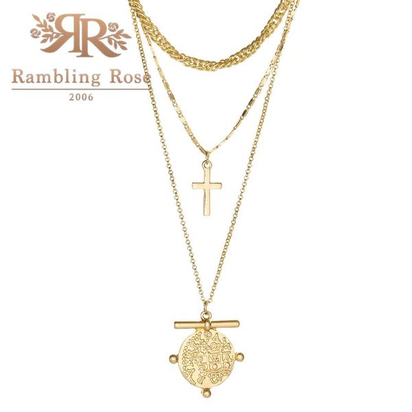 pendant necklaces fashion 3 layered necklace for women luxury gold cross statement collar chain choker jewelry gift, Silver
pendant necklaces fashion 3 layered necklace for women luxury gold cross statement collar chain choker jewelry gift, Silver