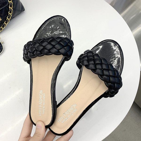 slippers 2021 women weave flat shoes open toes round head fashion designer leisure black beach shoe sandals
slippers 2021 women weave flat shoes open toes round head fashion designer leisure black beach shoe sandals
