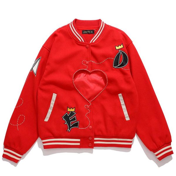 men's jackets mens harajuku letter embroidery heart hollow baseball coats retro bomber jacket oversize streetwear casaco masculino, Black;brown
men's jackets mens harajuku letter embroidery heart hollow baseball coats retro bomber jacket oversize streetwear casaco masculino, Black;brown