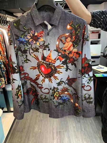 men's casual shirts z11293 fashion 2021 runway luxury european design party style clothing, White;black
men's casual shirts z11293 fashion 2021 runway luxury european design party style clothing, White;black