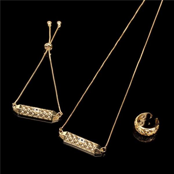 earrings & necklace 3pc gold silver color turkish evil eye bead bracelet rings jewelry set for women art punk hip hop handmade pulseras
earrings & necklace 3pc gold silver color turkish evil eye bead bracelet rings jewelry set for women art punk hip hop handmade pulseras