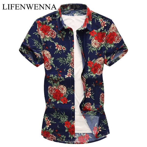 plus size 6xl 7xl men's shirt summer fashion flower print hawaiian shirts mens clothes casual beach short sleeve shirts 210528, White;black
plus size 6xl 7xl men's shirt summer fashion flower print hawaiian shirts mens clothes casual beach short sleeve shirts 210528, White;black
