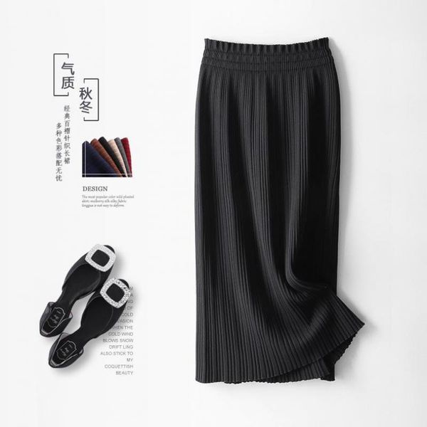 autumn& winter new korean knit skirt high waist thin stretch simple versatile casual women a-line long skirt tide ing, Black
autumn& winter new korean knit skirt high waist thin stretch simple versatile casual women a-line long skirt tide ing, Black