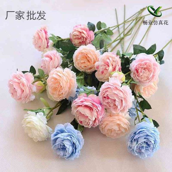 Peony simulation 3 peony Brazil rose hotel decoration props false flower
Peony simulation 3 peony Brazil rose hotel decoration props false flower