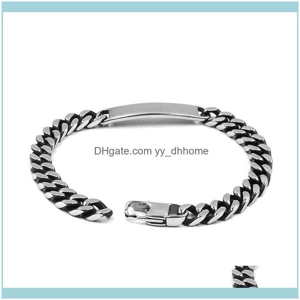 link, bracelets jewelrylink, chain wholesale link id bracelet stainless steel jewelry fashion sier color men women rock punk 360b drop deliv, Black
link, bracelets jewelrylink, chain wholesale link id bracelet stainless steel jewelry fashion sier color men women rock punk 360b drop deliv, Black