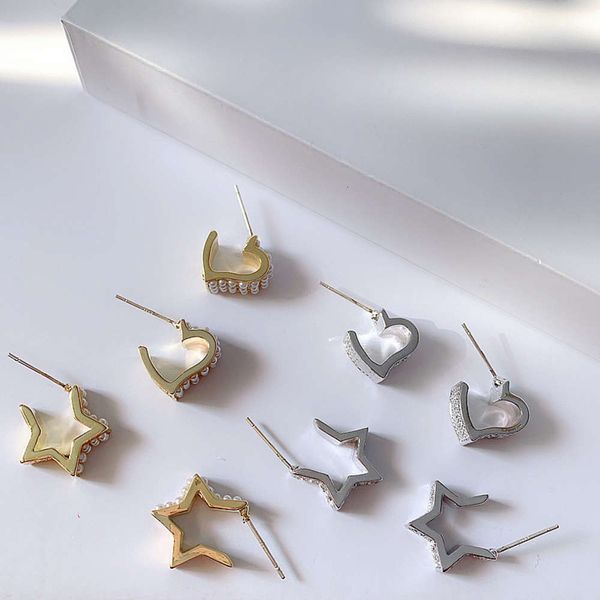 hbp fashion korea dongdamen temperament five pointed star love pearl rhinestone small exquisite versatile earrings, Silver
hbp fashion korea dongdamen temperament five pointed star love pearl rhinestone small exquisite versatile earrings, Silver