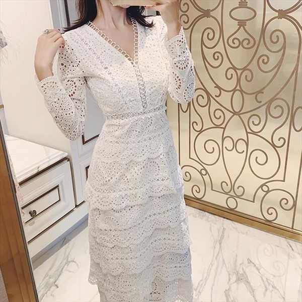 deep v neck layers womens dresses ruffles party self portrait summer hollow out lace long sleeve maxi cake, Black;gray
deep v neck layers womens dresses ruffles party self portrait summer hollow out lace long sleeve maxi cake, Black;gray