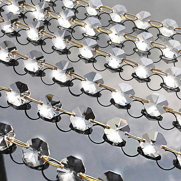 10m-200m gold rings crystal garland chain glass octagon beads strands for chandelier wedding decoration
10m-200m gold rings crystal garland chain glass octagon beads strands for chandelier wedding decoration