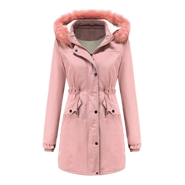 winter coat women pink plus size loose detachable fur collar hooded parkas fashion add velvet warmth jackets feminina lr1007 210531, Black
winter coat women pink plus size loose detachable fur collar hooded parkas fashion add velvet warmth jackets feminina lr1007 210531, Black