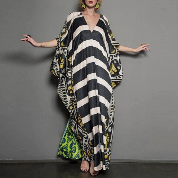 women's swimwear over size boho dress print strip beach cover up sarong swimsuit kaftan 2021 robe plage beachwear pareos, White;black
women's swimwear over size boho dress print strip beach cover up sarong swimsuit kaftan 2021 robe plage beachwear pareos, White;black