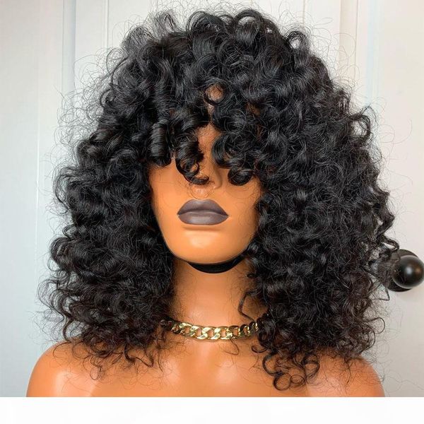 360 lace frontal peruvian short curly wig full lace human hair wigs with bangs 180density glueless lace front fringe wigs for women, Black
360 lace frontal peruvian short curly wig full lace human hair wigs with bangs 180density glueless lace front fringe wigs for women, Black