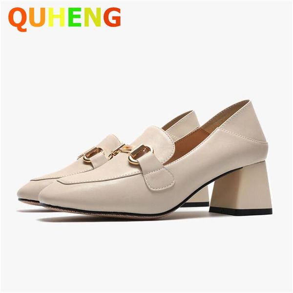 dress shoes casual female single 2021 fashion metal buckle high heel loafers chunky square head women's, Black
dress shoes casual female single 2021 fashion metal buckle high heel loafers chunky square head women's, Black