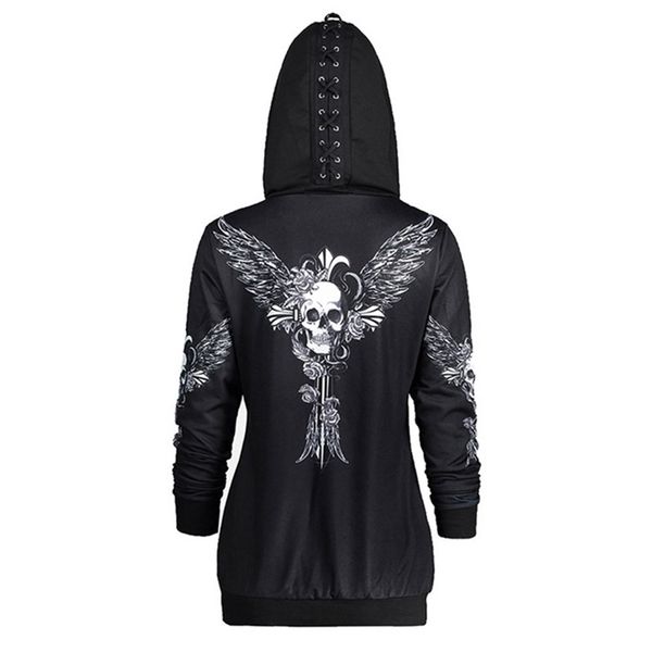 rosetic gothic skull hooded hoodies women halloween coat fashion zipper fitness streetwear cool girls black hoodie sweatshirt y200608
rosetic gothic skull hooded hoodies women halloween coat fashion zipper fitness streetwear cool girls black hoodie sweatshirt y200608