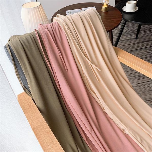 silk long solid drawstring womens capris spring autumn straight loose casual slacks trousers for female soft, Black;white
silk long solid drawstring womens capris spring autumn straight loose casual slacks trousers for female soft, Black;white