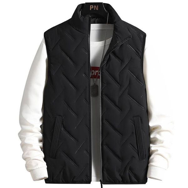 men's vests mens jacket sleeveless vest 2021 autumn winter fashion casual coats male cotton men thicken waistcoat m-5xl, Black;white
men's vests mens jacket sleeveless vest 2021 autumn winter fashion casual coats male cotton men thicken waistcoat m-5xl, Black;white