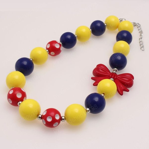 chunky bowknot necklace handmade kids baby round bubblegum beaded necklace jewelry for children gift, Red;brown
chunky bowknot necklace handmade kids baby round bubblegum beaded necklace jewelry for children gift, Red;brown