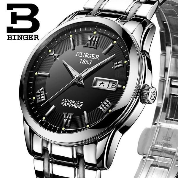 switzerland watches men wristwatches binger luminous automatic self-wind full stainless steel waterproof bg-0383-4, Slivery;brown
switzerland watches men wristwatches binger luminous automatic self-wind full stainless steel waterproof bg-0383-4, Slivery;brown