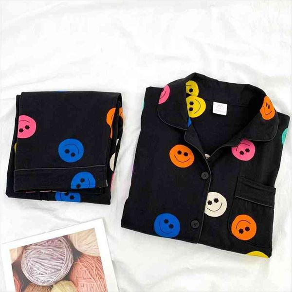 room wear korean home women sleepwear suit pajamas dark smiley pijamas cartoon print pyjamas gothic spring and autumn pj sets, Black;red
room wear korean home women sleepwear suit pajamas dark smiley pijamas cartoon print pyjamas gothic spring and autumn pj sets, Black;red