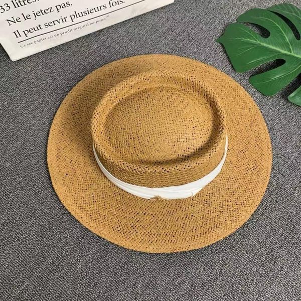 wide brim hats ladies 100% handmade high end straw hat retro panama summer beach concave flat protetion visor sun boat jazz, Blue;gray
wide brim hats ladies 100% handmade high end straw hat retro panama summer beach concave flat protetion visor sun boat jazz, Blue;gray