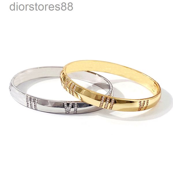 bangles bracelet t family's same light luxury temperament diamond inlaid roman digital couple fashion, Black
bangles bracelet t family's same light luxury temperament diamond inlaid roman digital couple fashion, Black