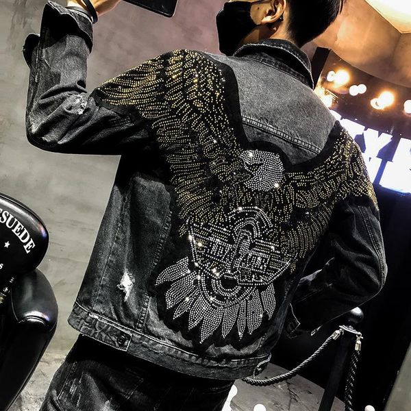 men's dress shirts youth fashion denim jacket 2021 spring and autumn trend heavy industry embroidery diamond long sleeve, White;black
men's dress shirts youth fashion denim jacket 2021 spring and autumn trend heavy industry embroidery diamond long sleeve, White;black