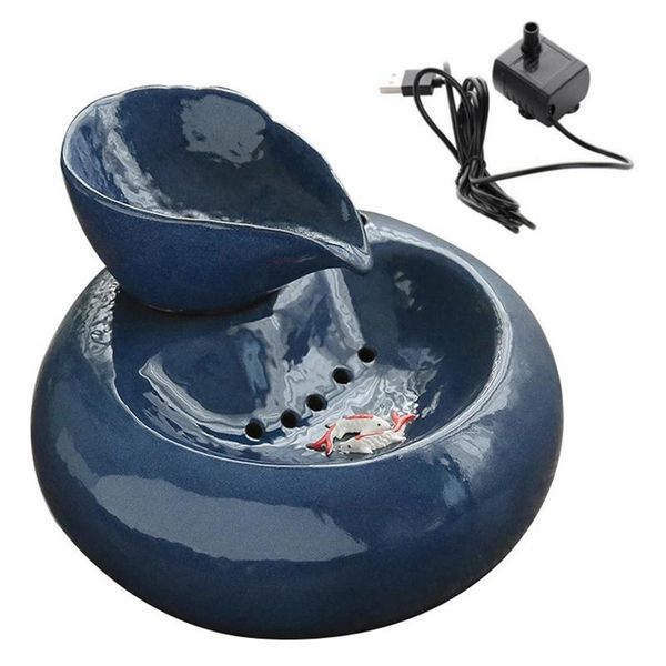 pet dog cat fountain feeder automatic water dispenser ceramic water drinker usb