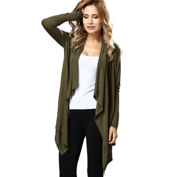 women's jackets casual solid ruffled collar long sleeve coats and loose bat sleeved open stitch style, Black;brown
women's jackets casual solid ruffled collar long sleeve coats and loose bat sleeved open stitch style, Black;brown
