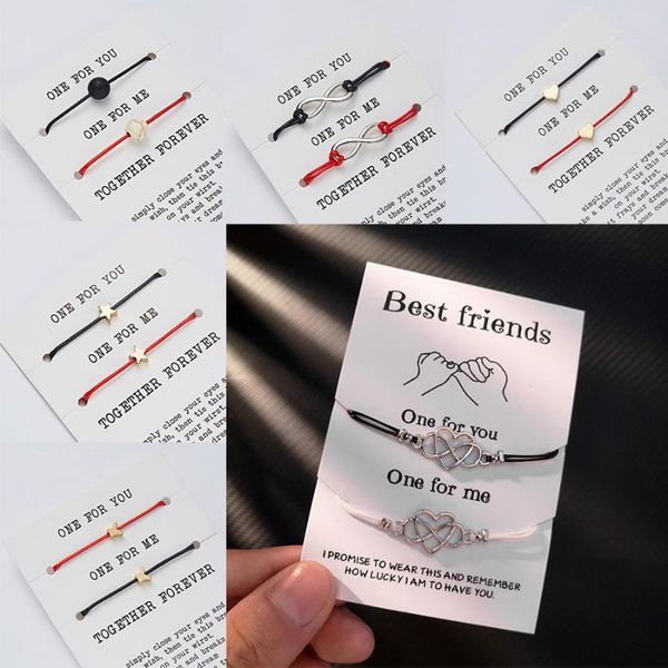 charm bracelets 2pcs/set couple infinity together forever love crown cross red string lovers friends wish jewelry, Golden;silver
charm bracelets 2pcs/set couple infinity together forever love crown cross red string lovers friends wish jewelry, Golden;silver