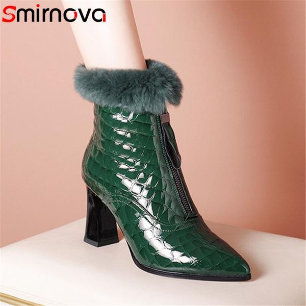 boots smirnova 2021 big size 34-42 patent leather ankle women pointed toe high heel casual party shoes winter, Black
boots smirnova 2021 big size 34-42 patent leather ankle women pointed toe high heel casual party shoes winter, Black