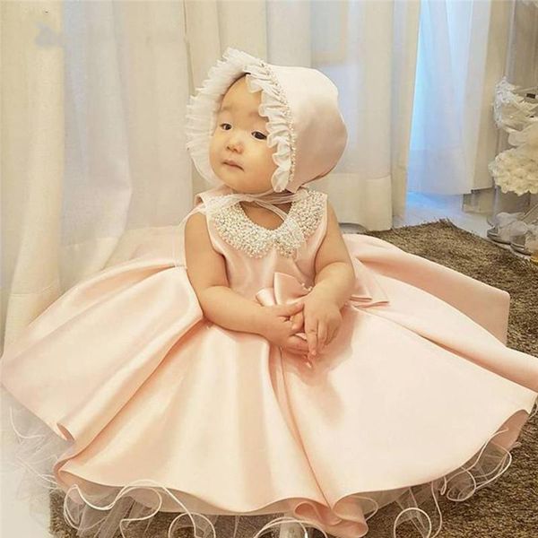 girl's dresses pink baby girl christening dress satin pearls princess first birthday party gown with bow, Red;yellow
girl's dresses pink baby girl christening dress satin pearls princess first birthday party gown with bow, Red;yellow