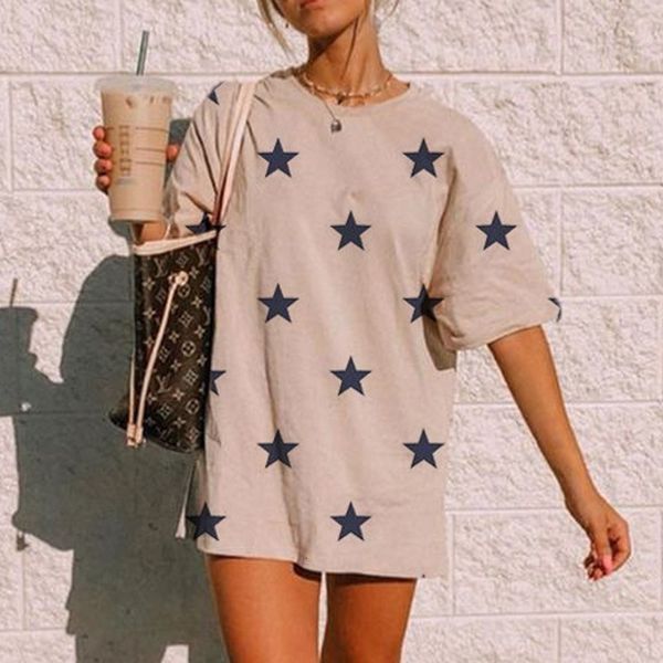 f # esthetic shirt tea casual effects colour five points star printed short mouwen t-shirt elegant women clothing, White
f # esthetic shirt tea casual effects colour five points star printed short mouwen t-shirt elegant women clothing, White