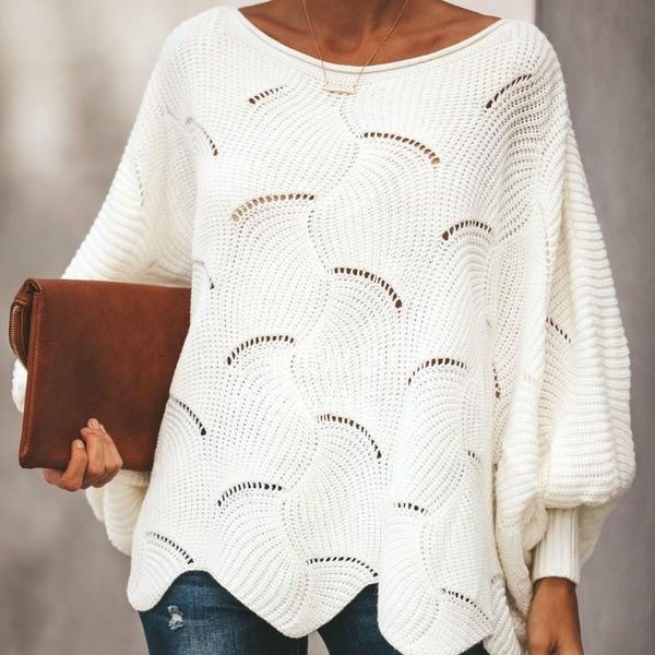 women's sweaters autumn winter arrival hollow out hand knitted pullover sweater street wear female batwing sleeves, White;black
women's sweaters autumn winter arrival hollow out hand knitted pullover sweater street wear female batwing sleeves, White;black