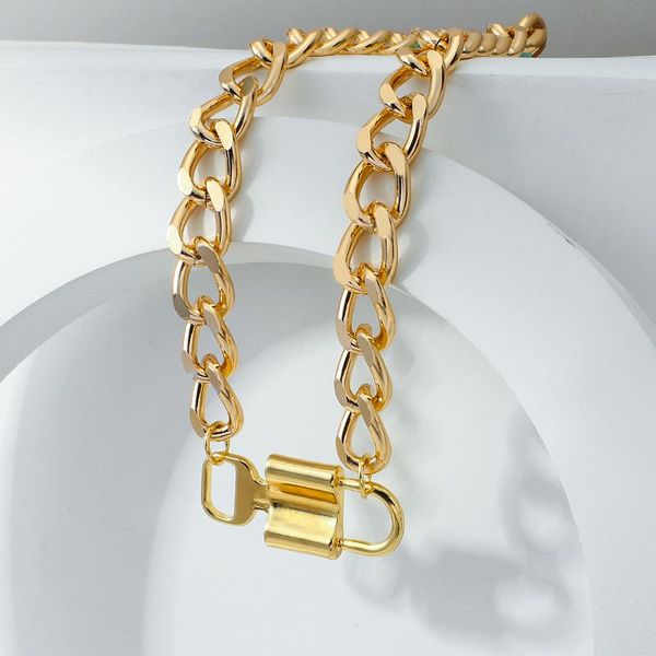 chains aensoa gothtic big chain lock key pendant necklace for women men steampunk chunky gold color necklaces exaggerated jewelry, Silver
chains aensoa gothtic big chain lock key pendant necklace for women men steampunk chunky gold color necklaces exaggerated jewelry, Silver