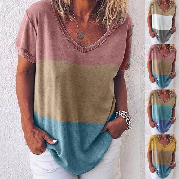 women's t-shirt shirt women summer casual striped print tshirt v-neck short sleeve tee tunic femme t-shirts t shirts, White
women's t-shirt shirt women summer casual striped print tshirt v-neck short sleeve tee tunic femme t-shirts t shirts, White