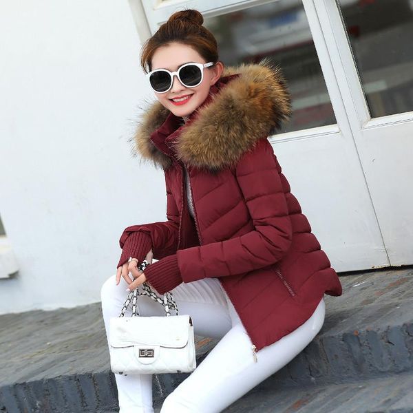 women's down & parkas women winter jackets 2021 fashion thick warm fake fur collar slim solid sweet for female, Black
women's down & parkas women winter jackets 2021 fashion thick warm fake fur collar slim solid sweet for female, Black