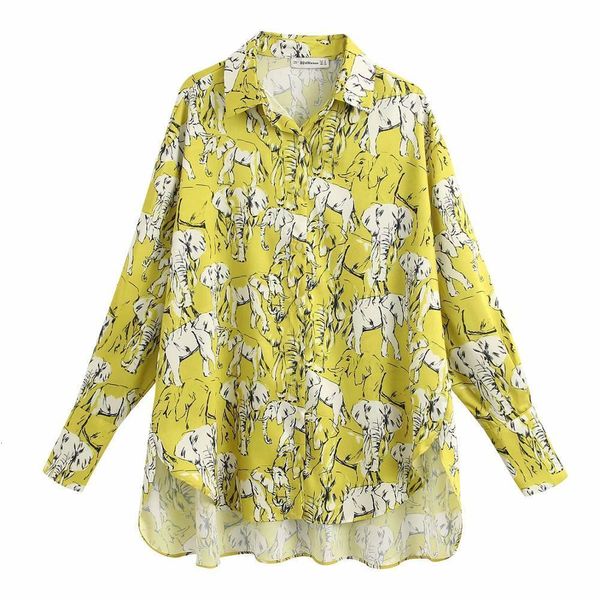 women ink elephant print casual loose smock blouse women long sleeve oversize chic chemise polyamide femininas kimono shirts ls6369, White
women ink elephant print casual loose smock blouse women long sleeve oversize chic chemise polyamide femininas kimono shirts ls6369, White