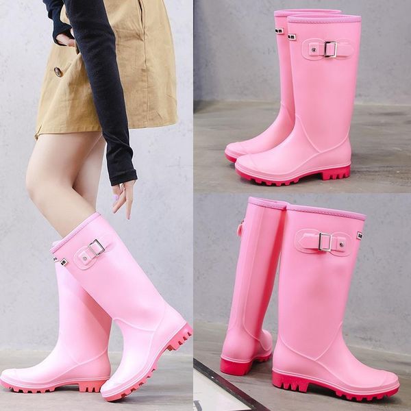 boots 2021 fashion rainboots women knee-high water buckle long tube high-grade waterproof shoes womens rubber pvc rain, Black
boots 2021 fashion rainboots women knee-high water buckle long tube high-grade waterproof shoes womens rubber pvc rain, Black