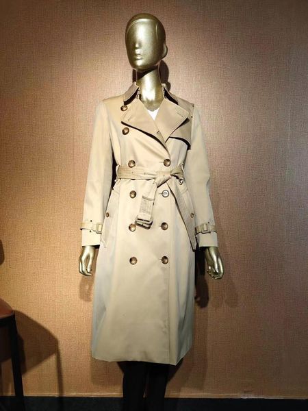 women's trench coats coat feminino britânico, casaco longo de outono e inverno es1v, Tan;black
women's trench coats coat feminino britânico, casaco longo de outono e inverno es1v, Tan;black