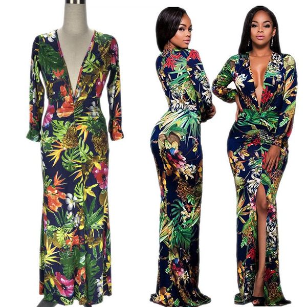 women's jumpsuits & rompers large size floral print women long sleeve v-neck tunic vintage maxi dress sports split robe femme vestidos, Black;white
women's jumpsuits & rompers large size floral print women long sleeve v-neck tunic vintage maxi dress sports split robe femme vestidos, Black;white